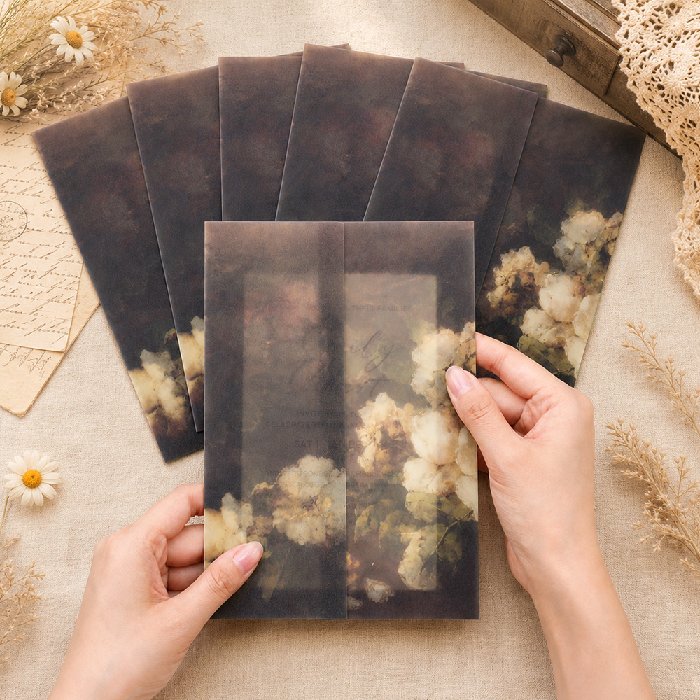 20/50pcs Pre Folded Vellum Jac - Packaging ulasan dan harga